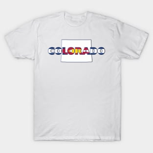 Colorado Colored State Letters T-Shirt